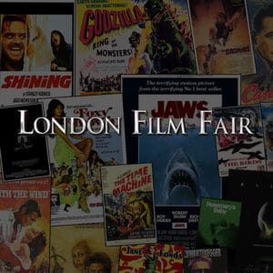 London Film Fair promotional poster featuring classic films.